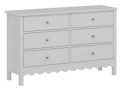 Commode 6 tiroirs - Blanc - ILIZANA