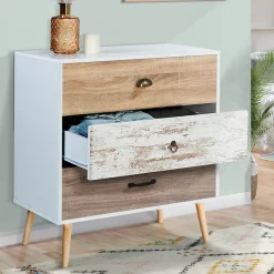 Commode 3 tiroirs BAHIA 75 cm scandinave