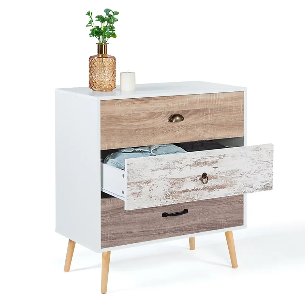 Commode 3 tiroirs BAHIA 75 cm scandinave