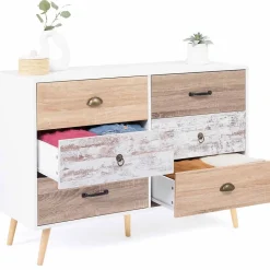 Commode 6 tiroirs BAHIA 115 cm scandinave