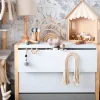 Commode 3 tiroirs Bellamy Pinette Blanc et gris