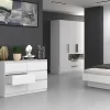 Commode 6 tiroirs blanc 120 cm MALWA