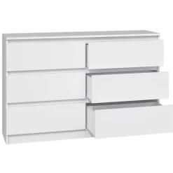Commode 6 tiroirs blanc 120 cm MALWA