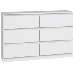 Commode 6 tiroirs blanc 120 cm MALWA