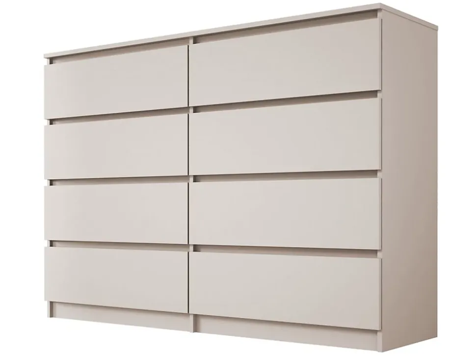 Commode 8 tiroirs, cachemire, 139 x 39 x 101 cm