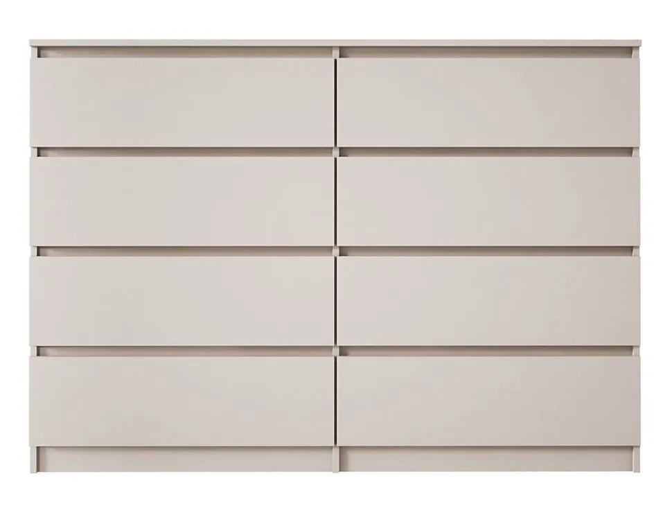 Commode 8 tiroirs, cachemire, 139 x 39 x 101 cm