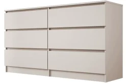 Commode 6 tiroirs, cachemire, 139 x 39 x 79 cm