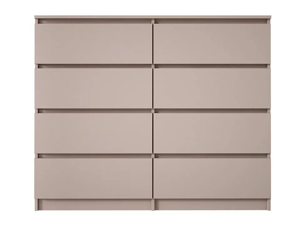 Commode 8 tiroirs, caramel, 120 x 39 x 101 cm