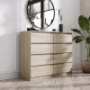Commode 8 Tiroirs, Chêne Sonoma, 140 X 101 X 39 Cm
