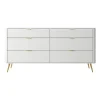 Commode 6 tiroirs couleur blanche largeur 172 cm OVAL