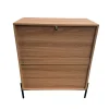 Commode 4 tiroirs décor bois rainuré 84cm - VALLO