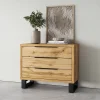 Commode 3 tiroirs Eden Bois et Noir