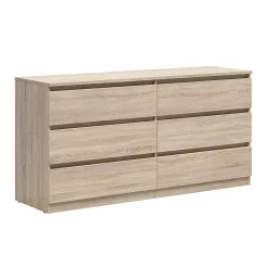 Commode 6 tiroirs Edwin Bois clair