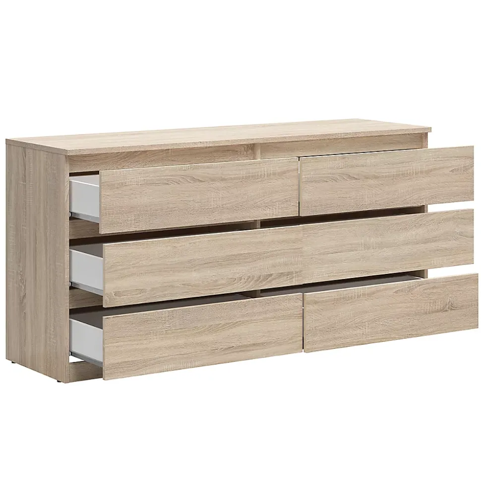 Commode 6 tiroirs Edwin Bois clair