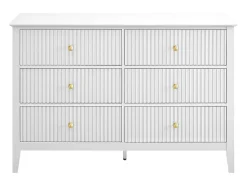 Commode 6 tiroirs en MDF - Blanc - NARIVA