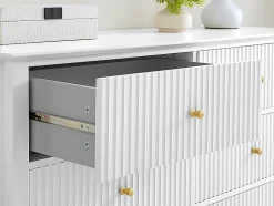 Commode 6 tiroirs en MDF - Blanc - NARIVA