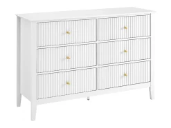 Commode 6 tiroirs en MDF - Blanc - NARIVA