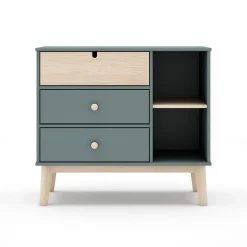 Commode 3 Tiroirs et 2 Niches L90 cm - Estefania