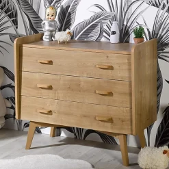Commode 3 tiroirs grand modèle Maelyne Bois