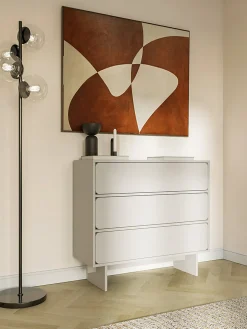 Commode 4 tiroirs grège 101 cm WUWU