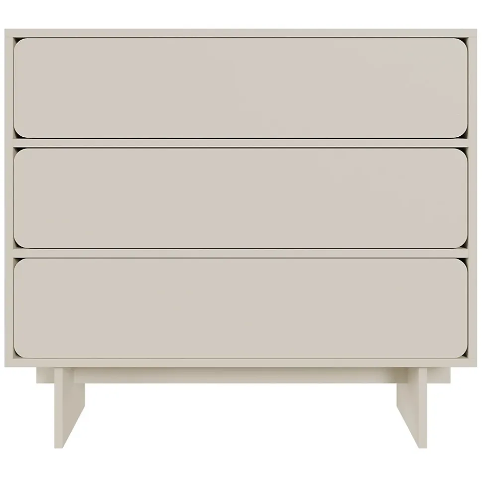 Commode 4 tiroirs grège 101 cm WUWU