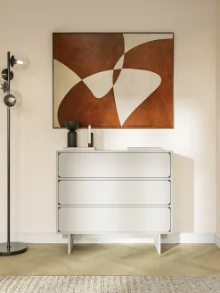 Commode 4 tiroirs grège 101 cm WUWU