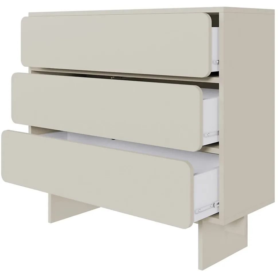 Commode 4 tiroirs grège 101 cm WUWU