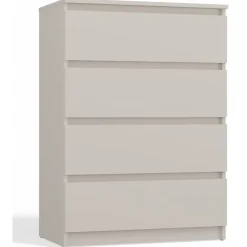 Commode 4 tiroirs grège 70 cm MALWA