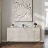 Commode 6 tiroirs grège 168 cm OVARLO