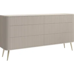 Commode 6 tiroirs grège 168 cm OVARLO