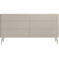 Commode 6 tiroirs grège 168 cm OVARLO