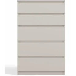 Commode 5 tiroirs grège 70 cm MALWA