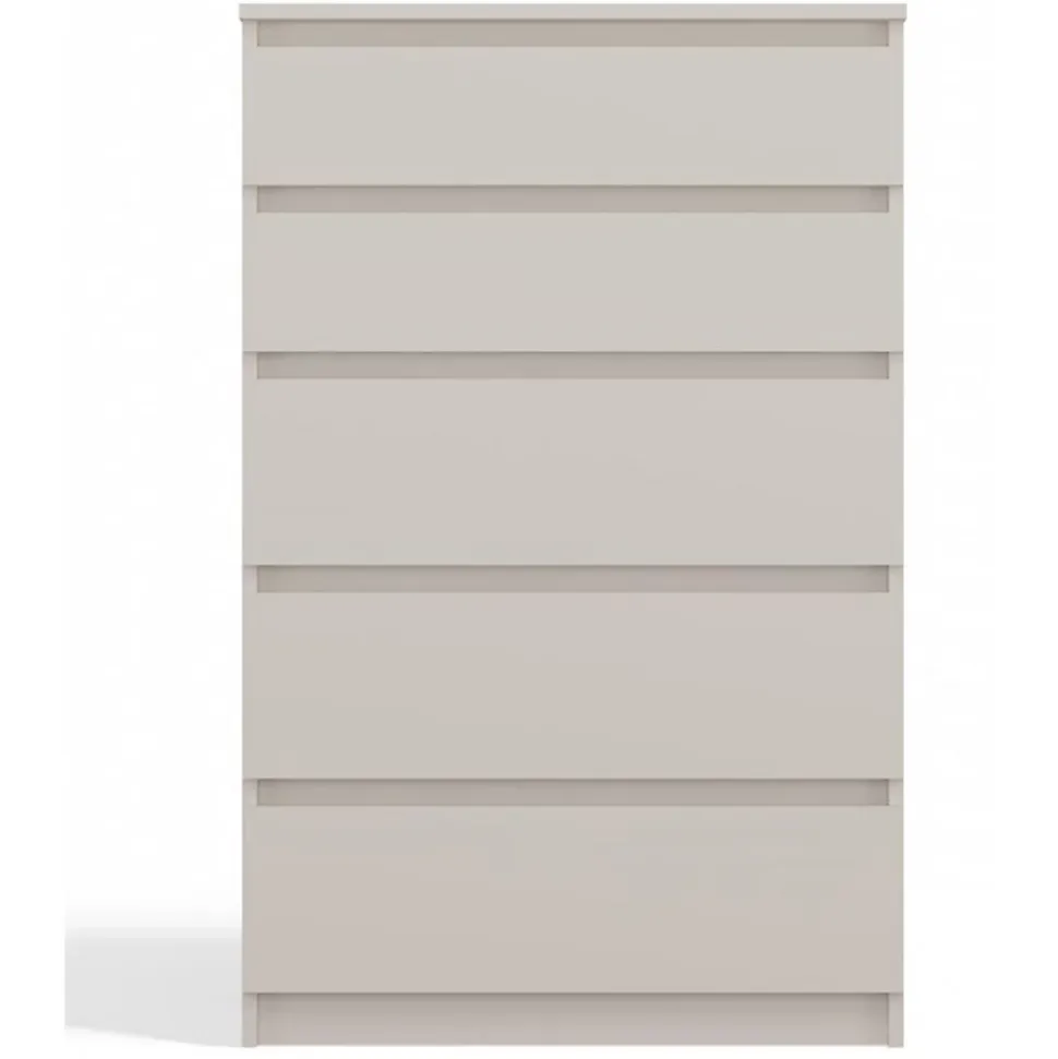 Commode 5 tiroirs grège 70 cm MALWA