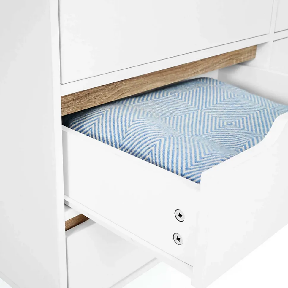 Commode 6 tiroirs HELSINKI 115 cm scandinave blanc