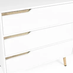 Commode 3 tiroirs HELSINKI 80 cm scandinave blanc