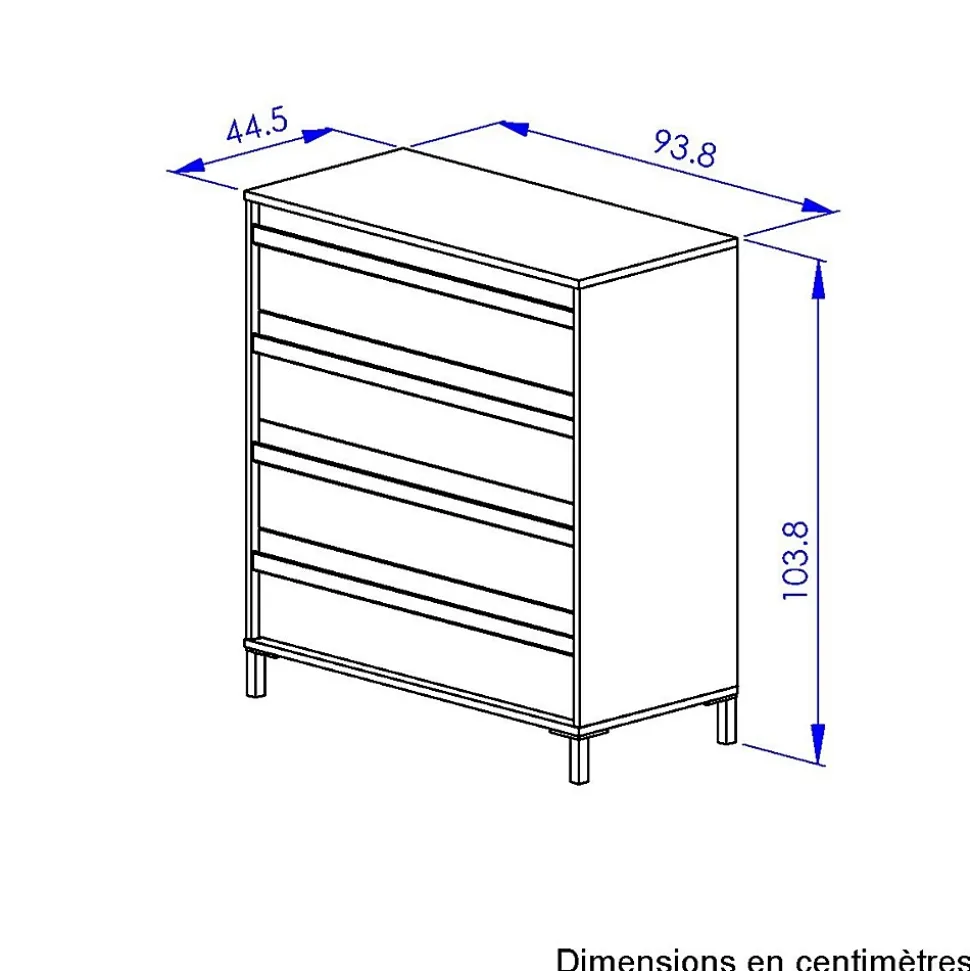 Commode 4 tiroirs MIMIZAN - Fabrication Française