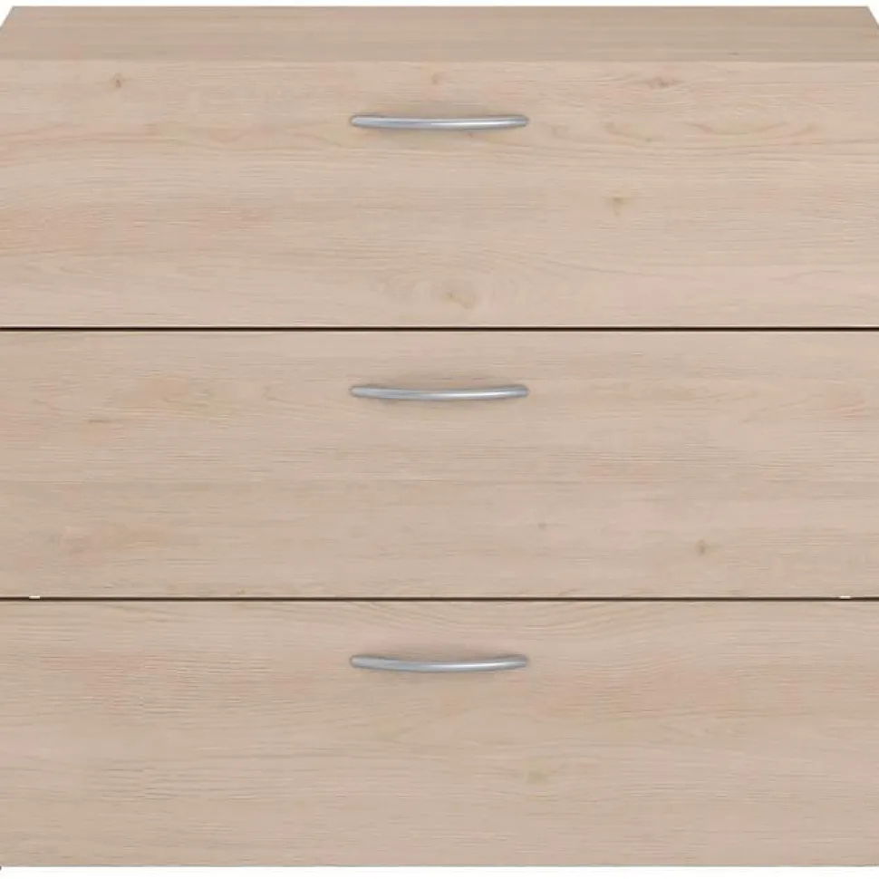 Commode 3 tiroirs PARISOT EASY LIFE chene effet bois 78 x 69 x 40 cm