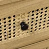 Commode 4 tiroirs style bohème chic cannage en rotin aspect bois de manguier