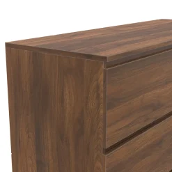 Commode 6 tiroirs TOMI 110 cm effet noyer