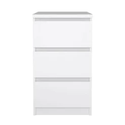 Commode Accudino, Commode polyvalente, Commode de chambre, Meuble avec tiroirs, 50x40 h70 cm, Blanc