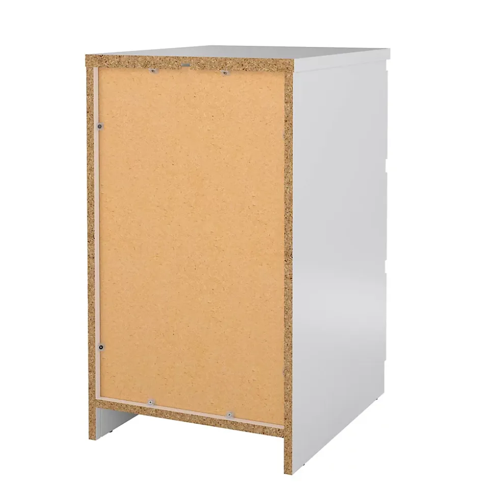 Commode Accudino, Commode polyvalente, Commode de chambre, Meuble avec tiroirs, 50x40 h70 cm, Blanc