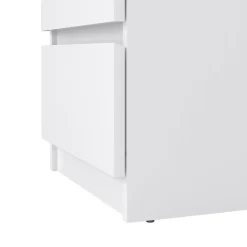 Commode Accudino, Commode polyvalente, Commode de chambre, Meuble avec tiroirs, 50x40 h70 cm, Blanc