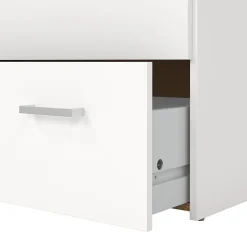Commode Aikol, Commode polyvalente, Commode de chambre, Meuble avec tiroirs, 74x36 h114 cm, Blanc