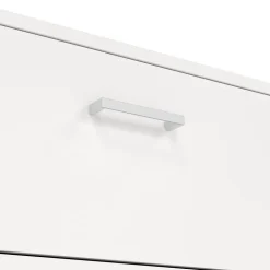 Commode Aikol, Commode polyvalente, Commode de chambre, Meuble avec tiroirs, 74x36 h114 cm, Blanc