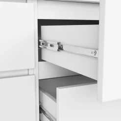 Commode AKORD K120 Blanche 120 cm 4 tiroirs façade Blanche 120x40x55 cm