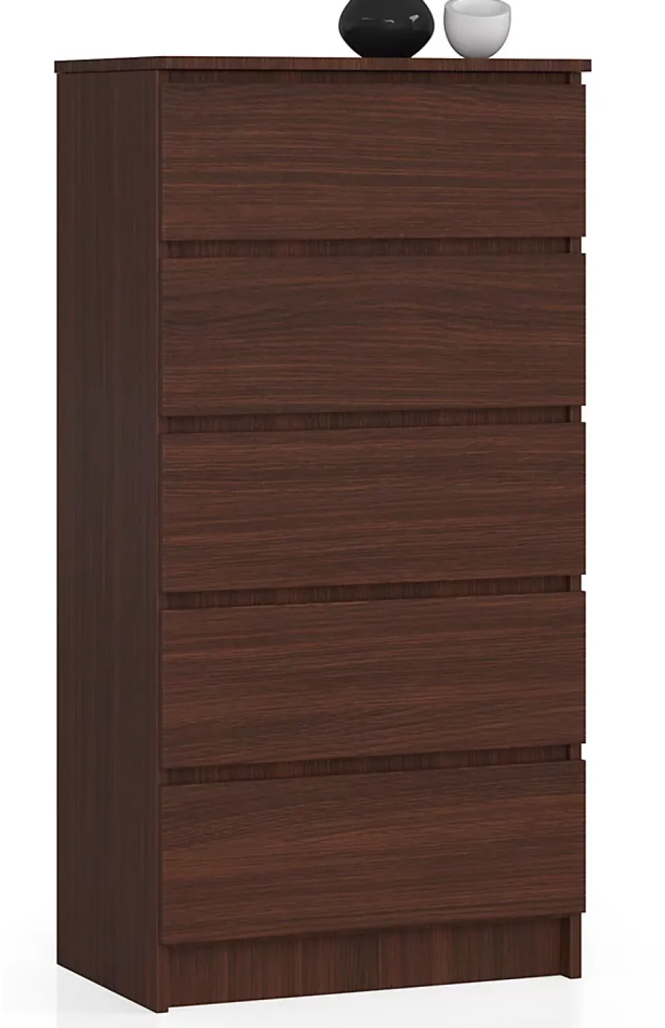 Commode AKORD K60 Wengé 60 cm 5 tiroirs façade Wengé 60x40x121 cm