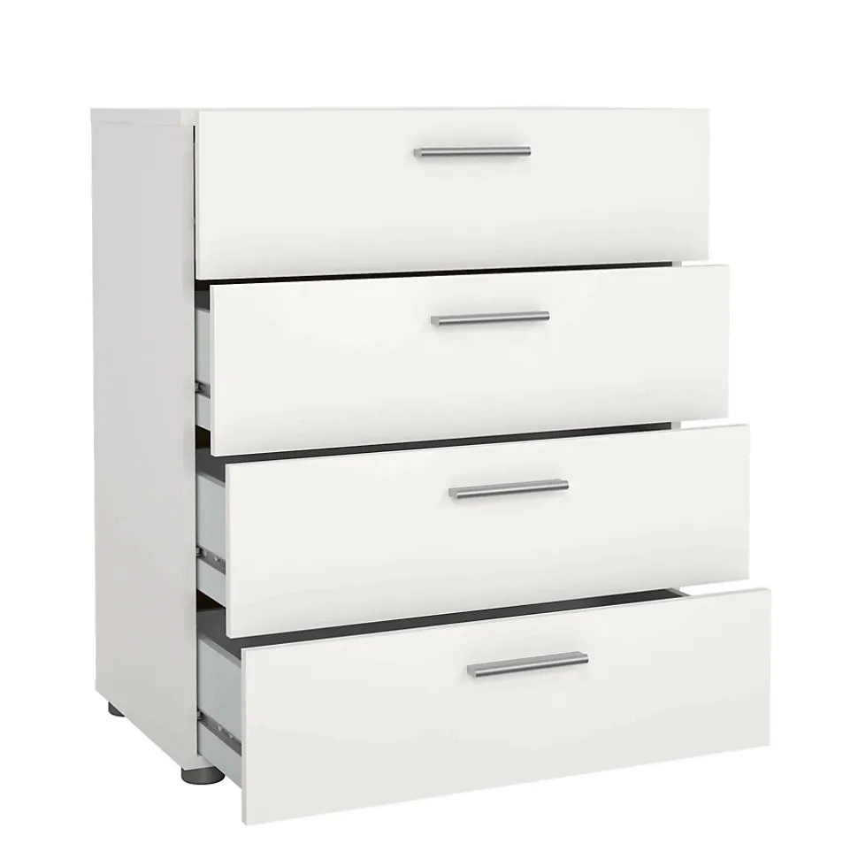 Commode Aramis, Commode polyvalente, Commode de chambre, Meuble avec tiroirs, 70x40 h82 cm, Blanc