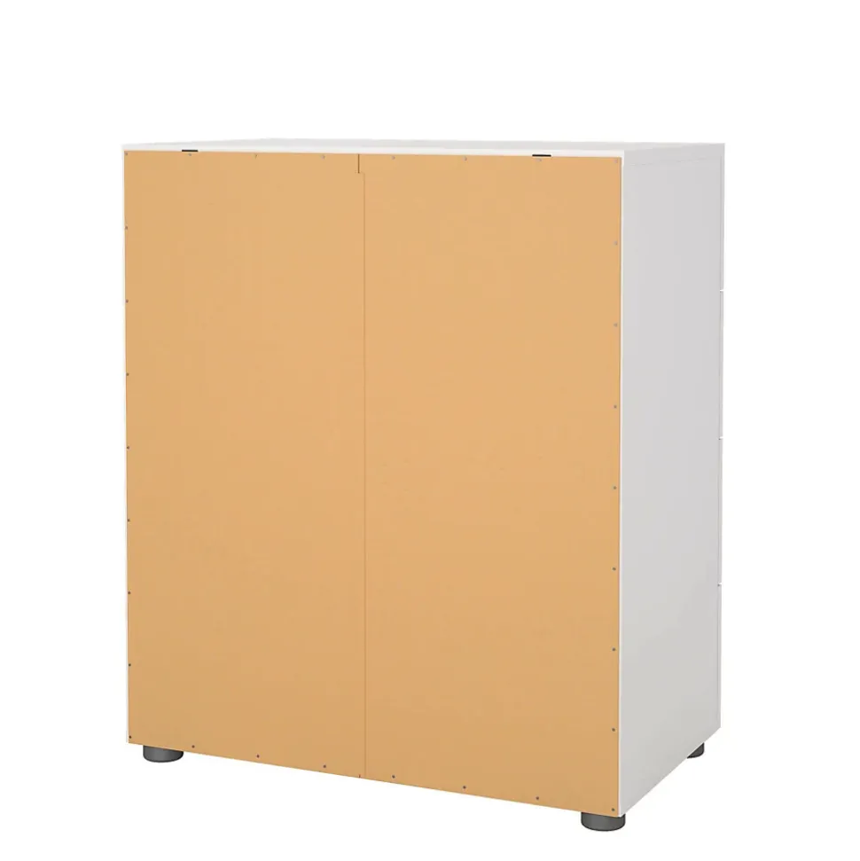 Commode Aramis, Commode polyvalente, Commode de chambre, Meuble avec tiroirs, 70x40 h82 cm, Blanc