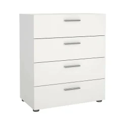 Commode Aramis, Commode polyvalente, Commode de chambre, Meuble avec tiroirs, 70x40 h82 cm, Blanc