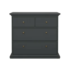 Commode Arika, Commode polyvalente, Commode de chambre, Meuble avec tiroirs, 96x49 h87 cm, Gris
